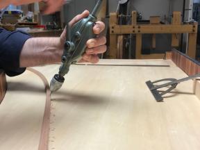 Vorbohren der Stegstifte