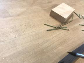 Färben des Anhangs mit Eisengallustinte