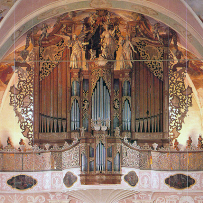 Maihingen, ehem Klosterkirche, Hauptorgel