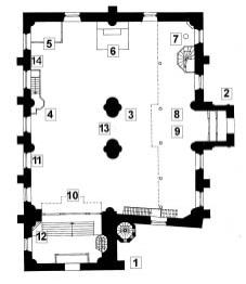 Lageplan der Deutschen Kirche, Stockholm