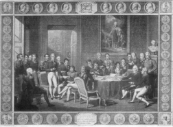 Delegierte auf dem Wiener Kongress, Stich nach Jean-Baptiste Isabey