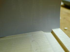 Überprüfung der Form mithilfe einer Schablone - ggf. nacharbeiten   