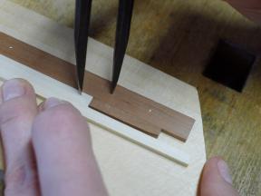 Anreissen der einzeln gefertigten Rundungen