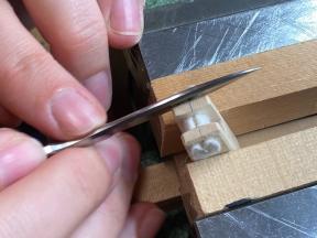 Nachschneiden des anderen Endes