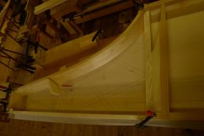 Anreissen der Streben mithilfe der Zeichnung