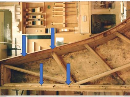 Rippenspuren aus Bauphase 1 