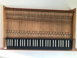 Klaviatur und Mechanik in der Draufsicht