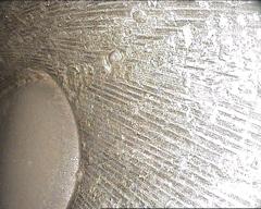 Oberlabium Prinzipal Spuren des Herstellungsprozesses