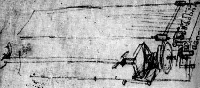 Hs. H, fol. 45' (Paris); repr. nach Emanuel Wintemitz, Leonard und die Musik, in: Ladislao Reti (Hrsg.): Leonardo, Köln 1996, S. 120.