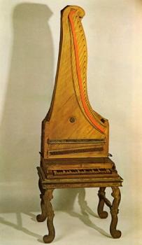 (Fig. 1) Upright Grand by Domenico del Mela, 1739, in Florence, Conservatorio