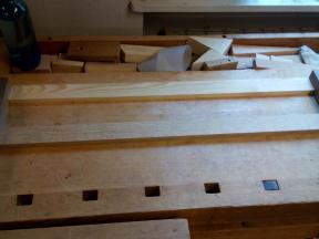 Grundgerüst des Klaviaturrahmens